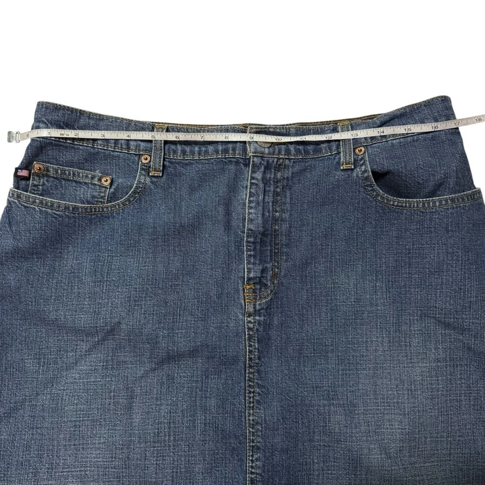 Ralph Lauren Polo Jeans (EUC) Vintage Denim Skirt, Size 12 - Picture 2 of 13